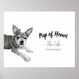 Drickstecken för Hund Bröllop Poster