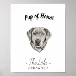 Drickstecken för Hund Bröllop Poster