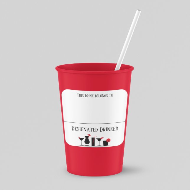 Dricksticker Markör Namn Cocktail Etiketter Party (Skapare uppladdad)