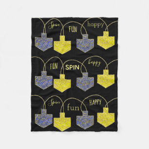 Driedel Roligt Hanukkah Flec Blanket Fleecefilt