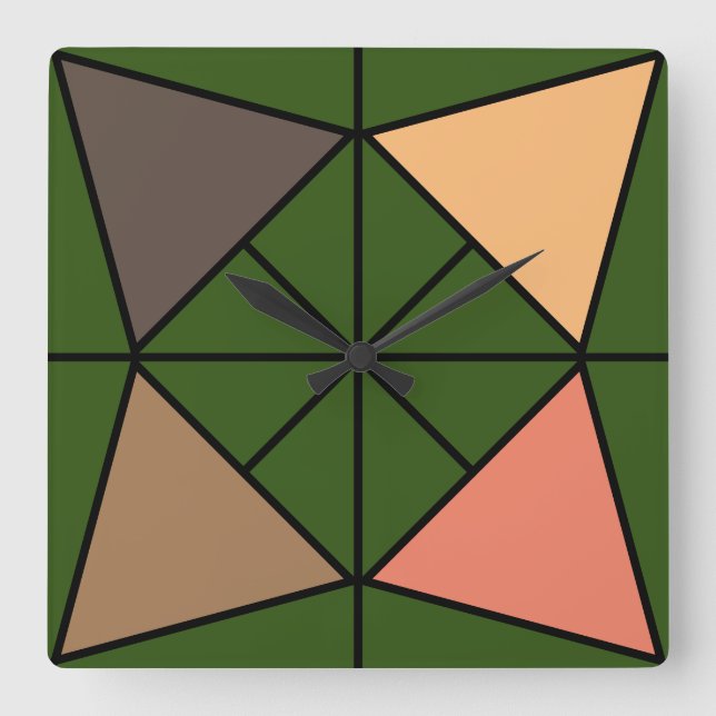 Driehoek, triangel  fyrkantig klocka (Framsida)