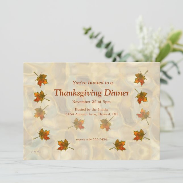 Drift av Höst löv Thanksgiving Inbjudningar (Stående Fram)