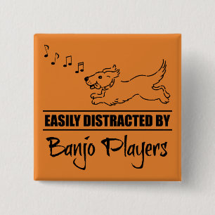 Drift av Hund lätt distraherat av Banjo Players Knapp