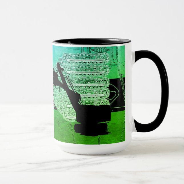 DRIFT AV INGENJÖR DOZER CABLE SHOVEL TRACKS FÄRG MUGG (Höger)