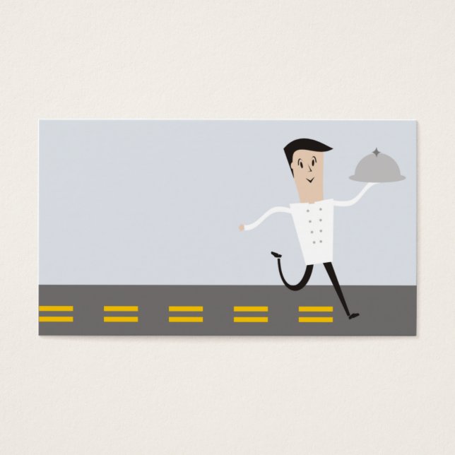 Drift av matmatmatsmatsmatsal för manlig kock visitkort (Framsidan)