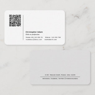 Drift av Modern Simple Elegant QR-Professionell QR Visitkort