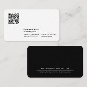 Drift av Modern Simple Elegant QR-Professionell QR Visitkort