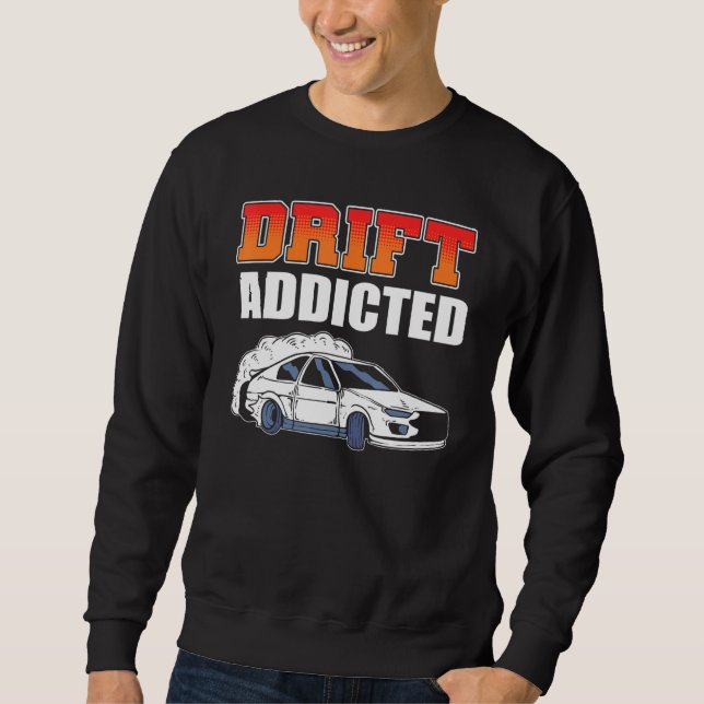 Drift Beroende Drifting Bil Racing Lång Ärmad Tröja (Framsida)