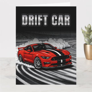 Drift Car Red Muscle Kort