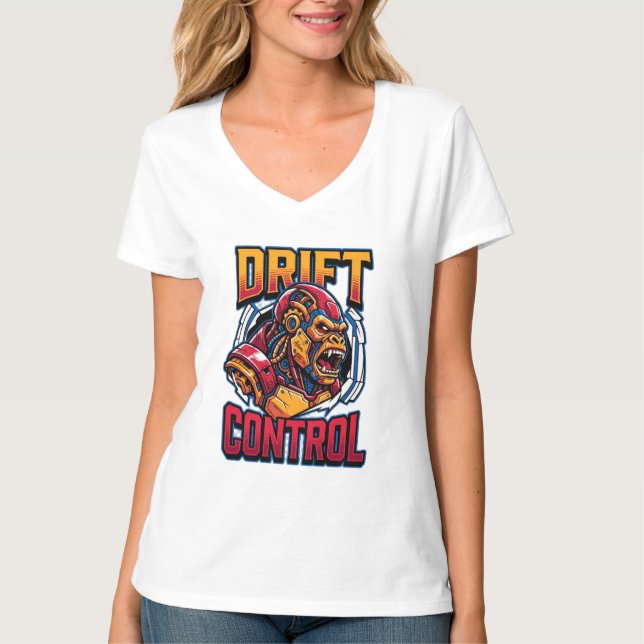 Drift Control Cybernetic Gorilla Grafisk T-Shirt (Framsida)