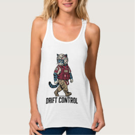 Drift Control Taktisk Katt Grafisk T-Shirt Linne Med Racerback