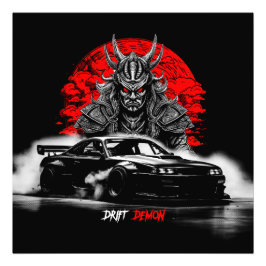 Drift Demon Samurai JDM Car Driving Phonk Fototryck