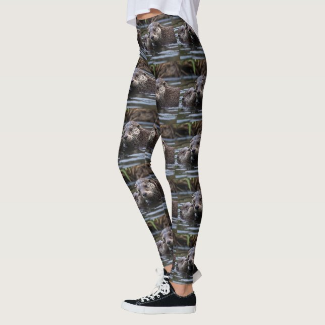**"Drift i Kärlek: Mummy och Baby Otter"** Leggings (Vänster)