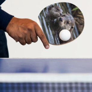 **"Drift i Kärlek: Mummy och Baby Otter"** Pingisracket