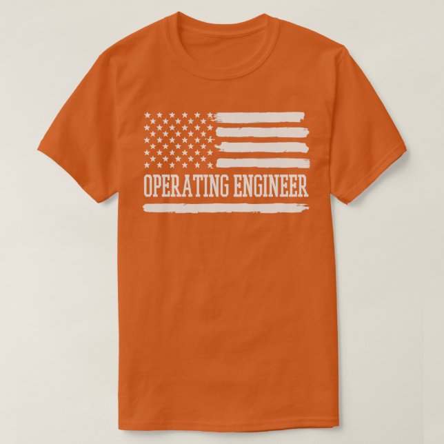 Drift Ingenjör American Flagga 4 juli T Shirt (Design framsida)