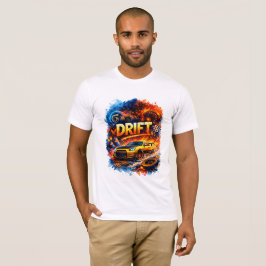 Drift King – High Speed Racing Car Fire Art Design T Shirt