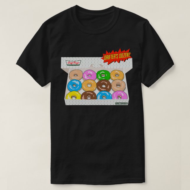 Drift Kung Donuts Drifter's Dozen Speciell Glazed T Shirt (Design framsida)