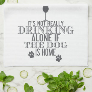 Drift med Hund - Grått   Funny Kitchen Towel Kökshandduk