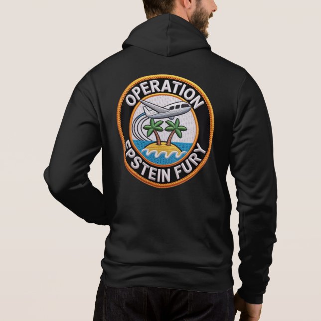 Drift Operation Epic Fury Anti-Krig Hoodie T Shirt (Baksida)