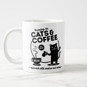 Drift på katter och kaffe jumbo mugg