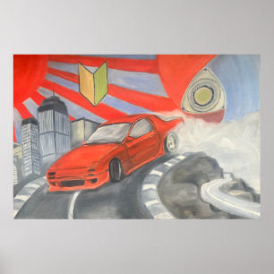 Driftande i himlen poster