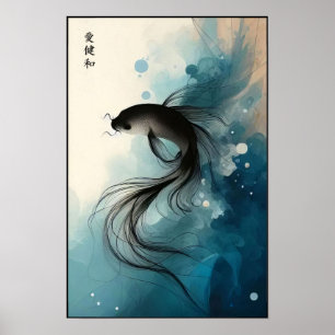 Driftande under tysta vattenvägg poster