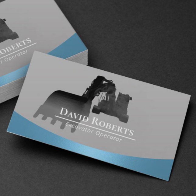 Driftansvarig för byggnadsverk Modern Blue Visitkort (Skapare uppladdad)