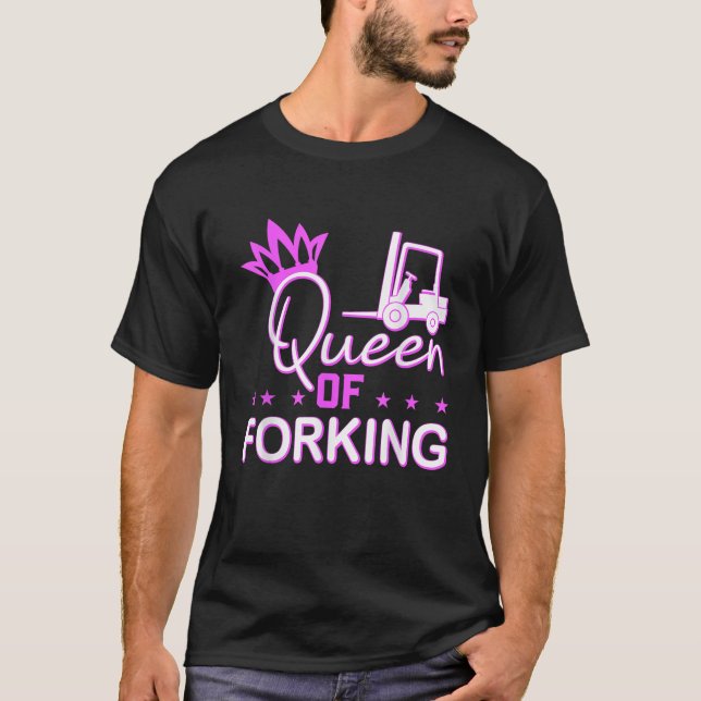 Driftansvarig för Forking Forklift T Shirt (Framsida)