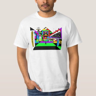 Driftig färgad själv-begrundande apparat tee shirt