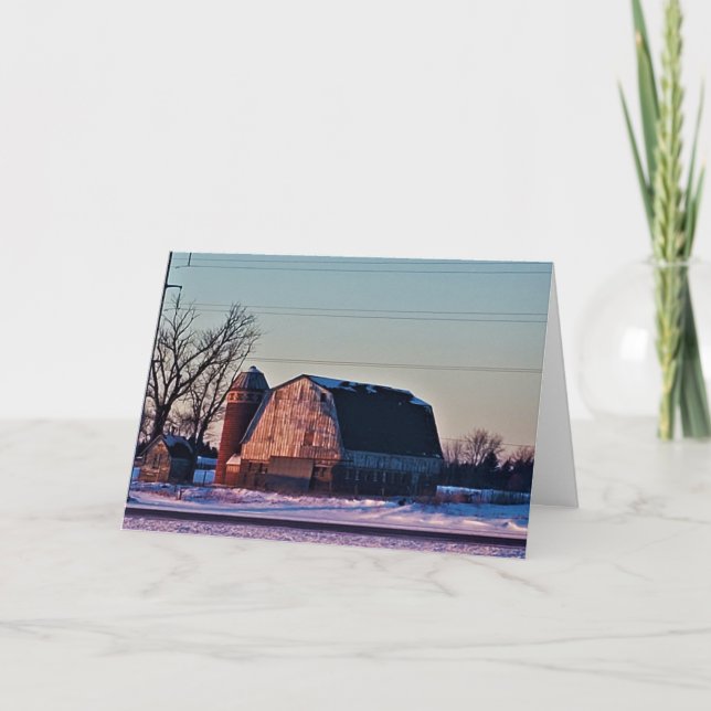 "Drifting at Dusk" Julkort Kort (Framsida)