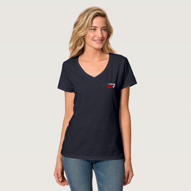 Drifting | Dam V-Neck T Shirt (Hel framsida)