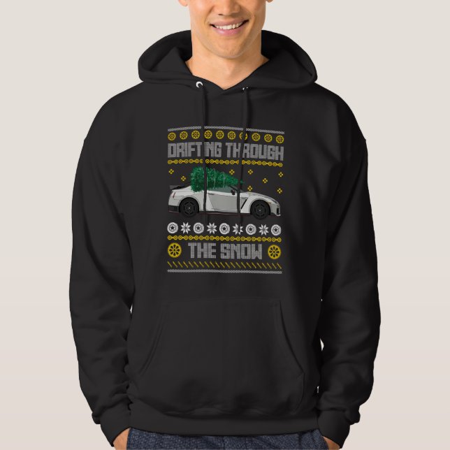 drifting genom snön 2 hoodie (Framsida)
