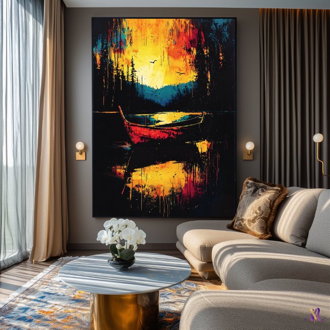 Drifting into Fire – Expressionistisk abstrakt båt Poster (Skapare uppladdad)