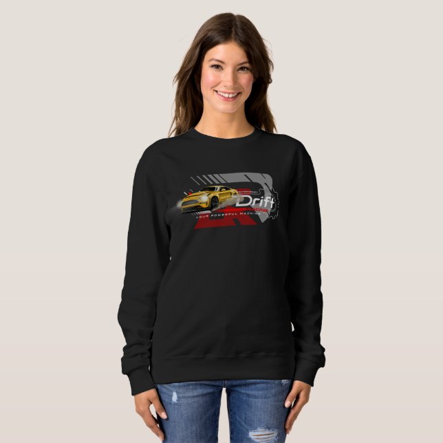 Drifting | Kvinnors Sweatshirt T Shirt (Hel framsida)