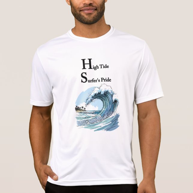 “Drifting Through Echoes” Sommarens surfvågor  T Shirt (Framsida)