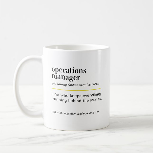 Driftledarens definitionsgåva kaffemugg (Vänster)
