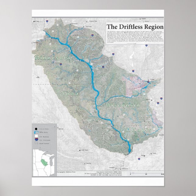 Driftless-regionen  poster (Framsidan)