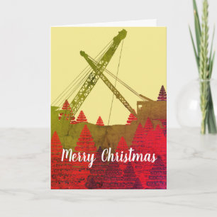 Driftsätt Ingenjör Crane Art God jul Helgkort