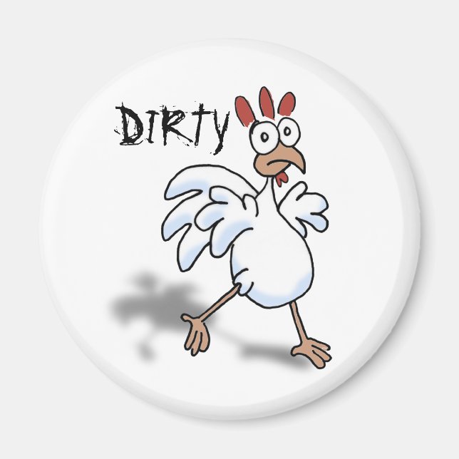 DRIFTSdiskmaskin (ledsen-kyckling) Magnet (Framsidan)