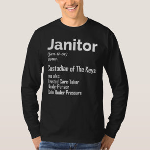 Driftsledare för Janitor Noun Definition Facility T Shirt
