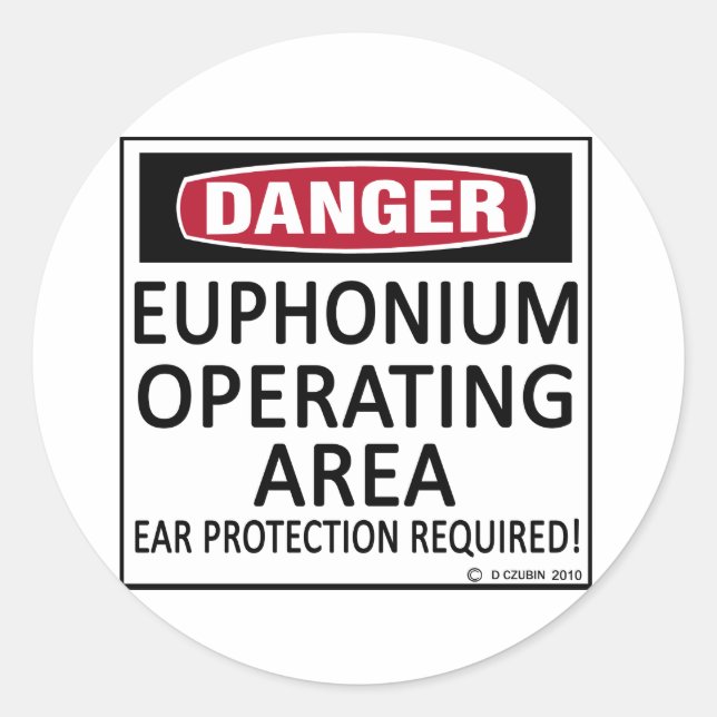 Driftsområde Euphonium Runt Klistermärke (Framsida)
