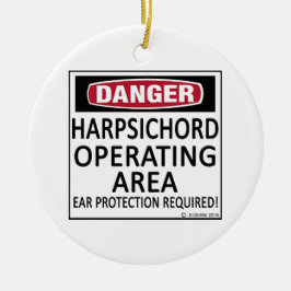 Driftsområde för Harpsichord Julgransprydnad Keramik