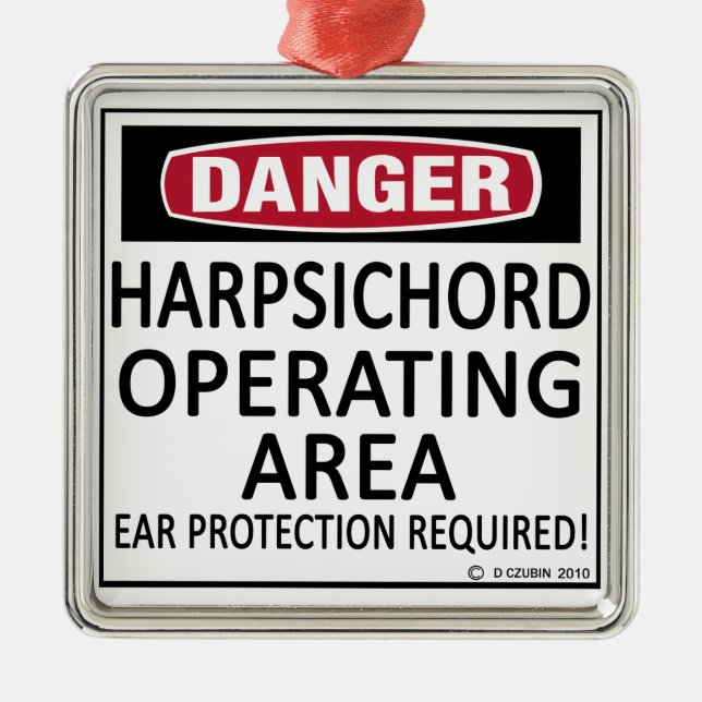 Driftsområde för Harpsichord Julgransprydnad Metall (Framsidan)