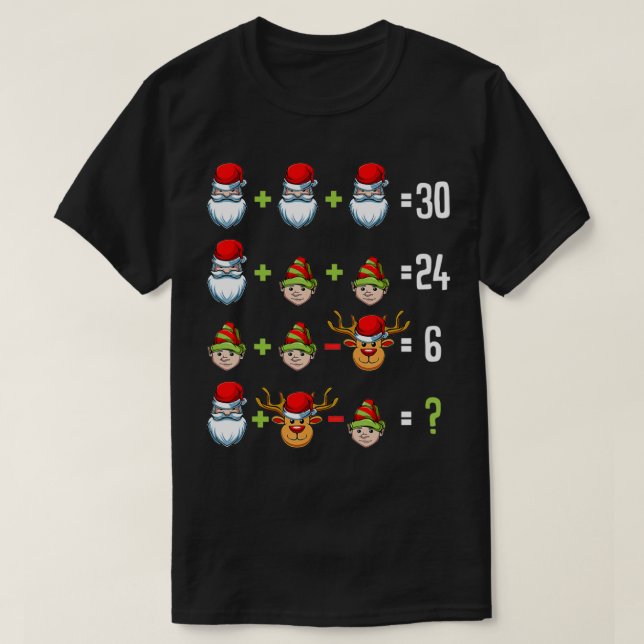 Driftsorder från Math Teacher Quiz jul Ge T Shirt (Design framsida)