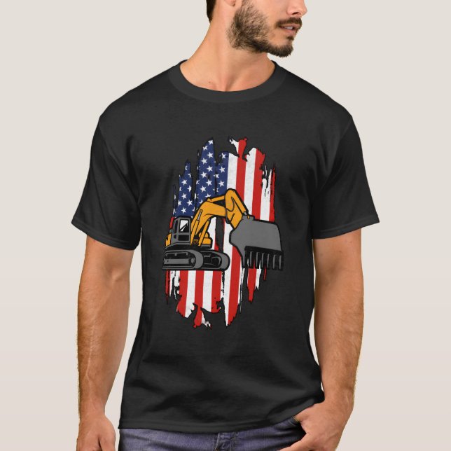 Driftsteknik för Ingenjör US Flagga T Shirt (Framsida)