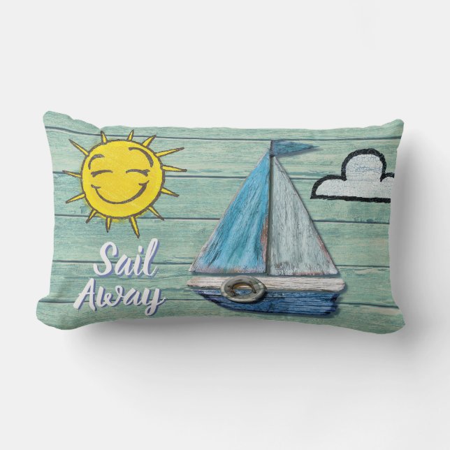 Driftträsblad design Yacht Lumbar cushion. Lumbarkudde (Framsida)