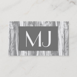 Driftved mönster - grått / grått och vitt visitkort