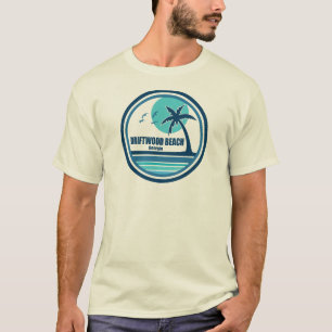 Driftwood Beach Georgia Palmträd Fåglar T Shirt