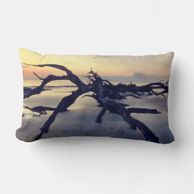 Driftwood Beach Jekyll Island Ga. at dawn Pillow Lumbarkudde (Framsida)