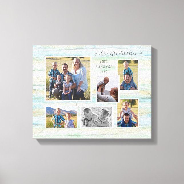 Driftwood Beach Vår Grandchildren Family 6 Foton Canvastryck (Framsida)